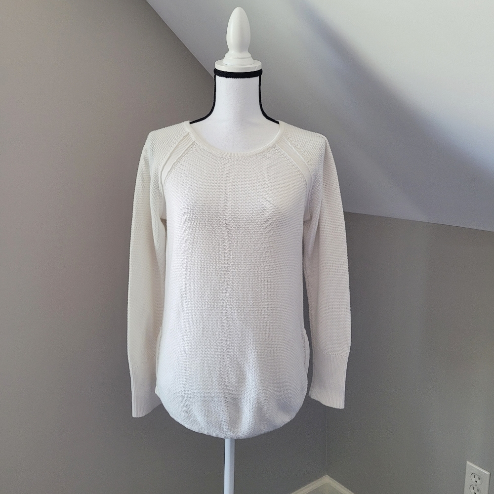 Athleta Varsity Side Zip Sweater